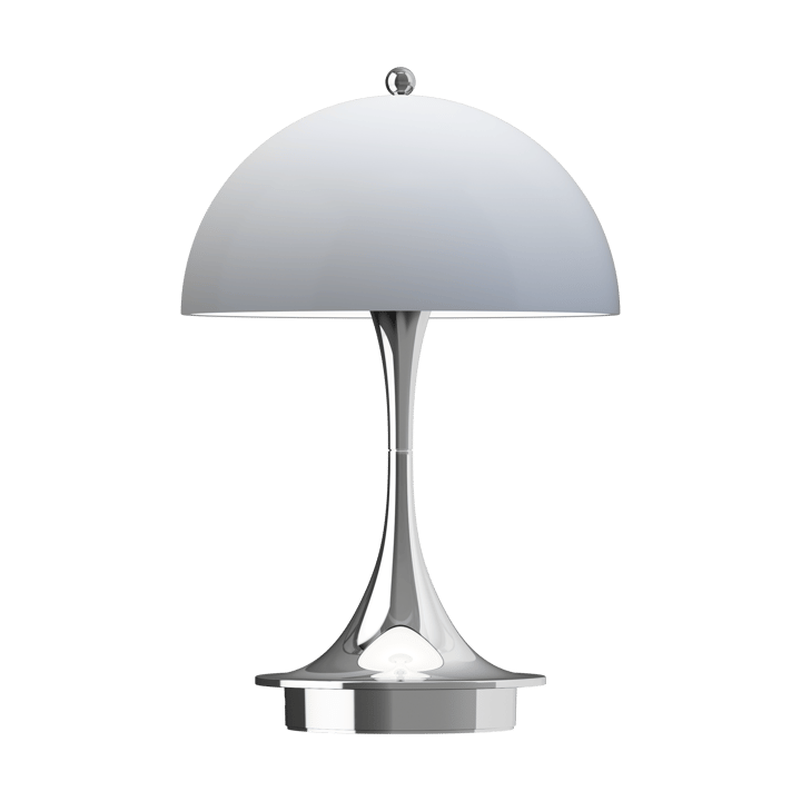 Lampa stołowa Panthella 160 Portable v3 - Chrome opal grey - Louis Poulsen