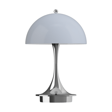 Lampa stołowa Panthella 160 Portable v3 - Chrome opal grey - Louis Poulsen