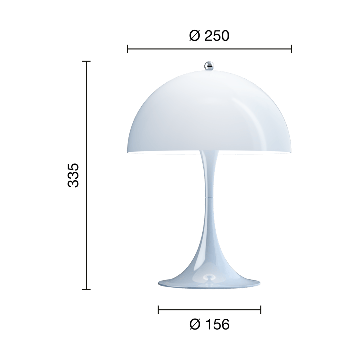 Lampa stołowa Panthella MINI, Pale blue Louis Poulsen