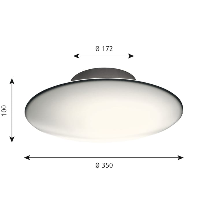 Lampa sufitowa-lampa ścienna AJ Eklipta Ø35 cm, Biały opal Louis Poulsen