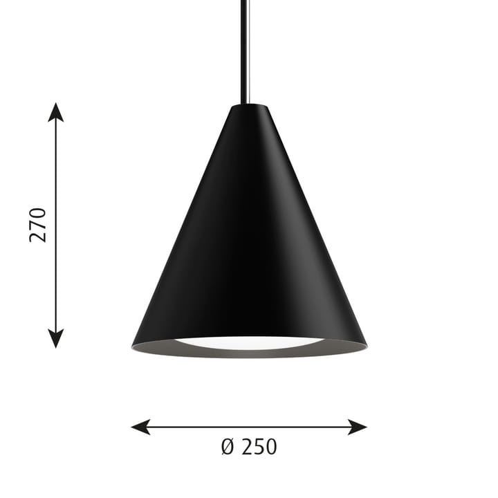 Lampa wisząca Keglen Ø25 cm - Czarny - Louis Poulsen