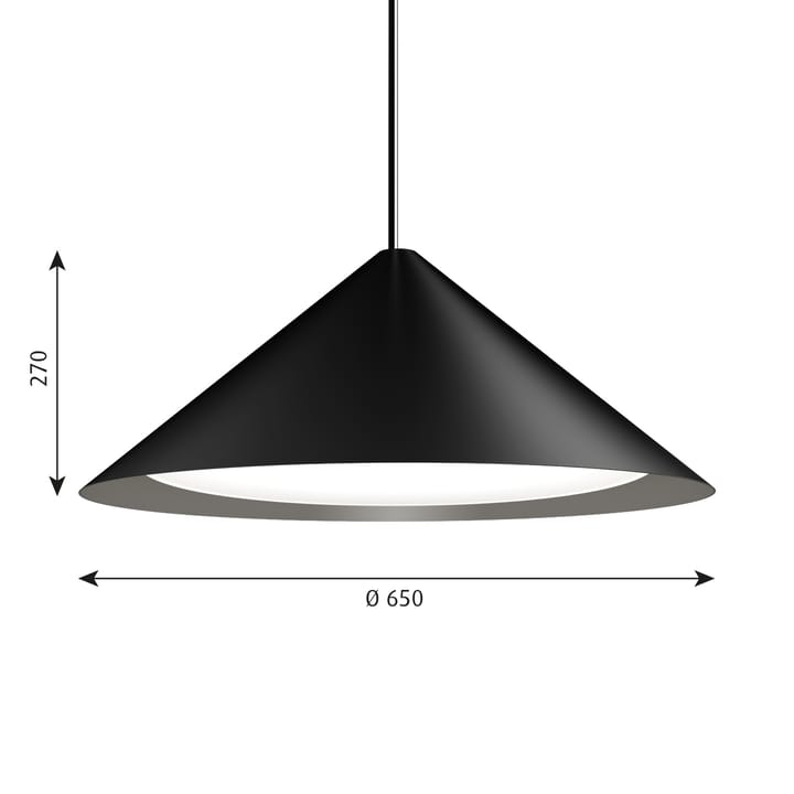 Lampa wisząca Keglen Ø65 cm - Czarny - Louis Poulsen