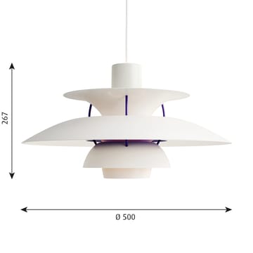 Lampa wisząca PH 5 - Klasyczna biel - Louis Poulsen