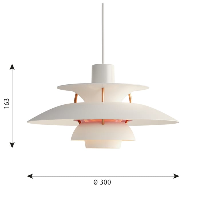 Lampa wisząca PH 5 MINI - Nowoczesny biały - Louis Poulsen