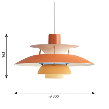 Lampa wisząca PH 5 MINI - pomarańczowy - Louis Poulsen