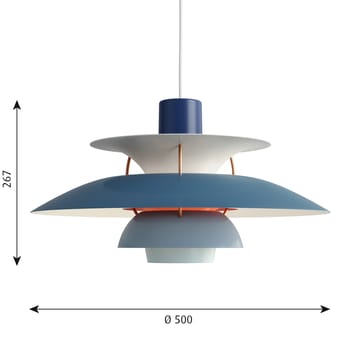 Lampa wisząca PH 5 - Niebieski - Louis Poulsen