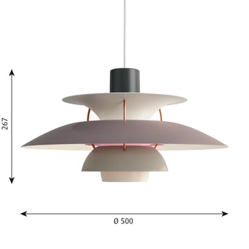 Lampa wisząca PH 5 - Szary - Louis Poulsen