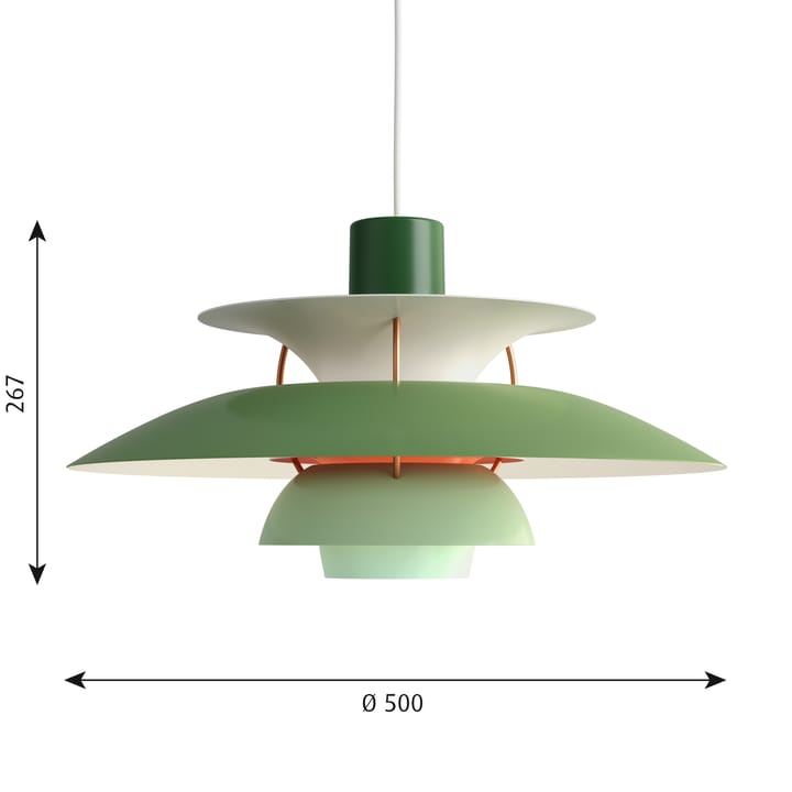 Lampa wisząca PH 5 - Zielony - Louis Poulsen