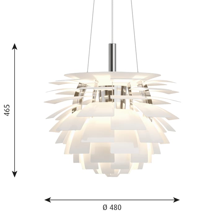 Lampa wisząca PH Artichoke Ø48 cm - Biały - Louis Poulsen