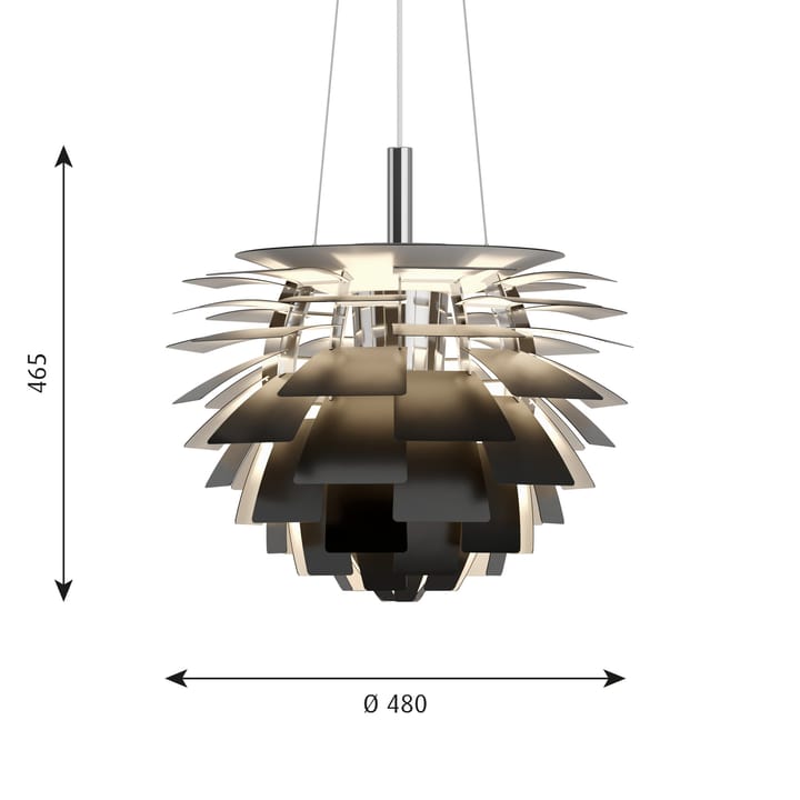 Lampa wisząca PH Artichoke Ø48 cm - Czarny - Louis Poulsen