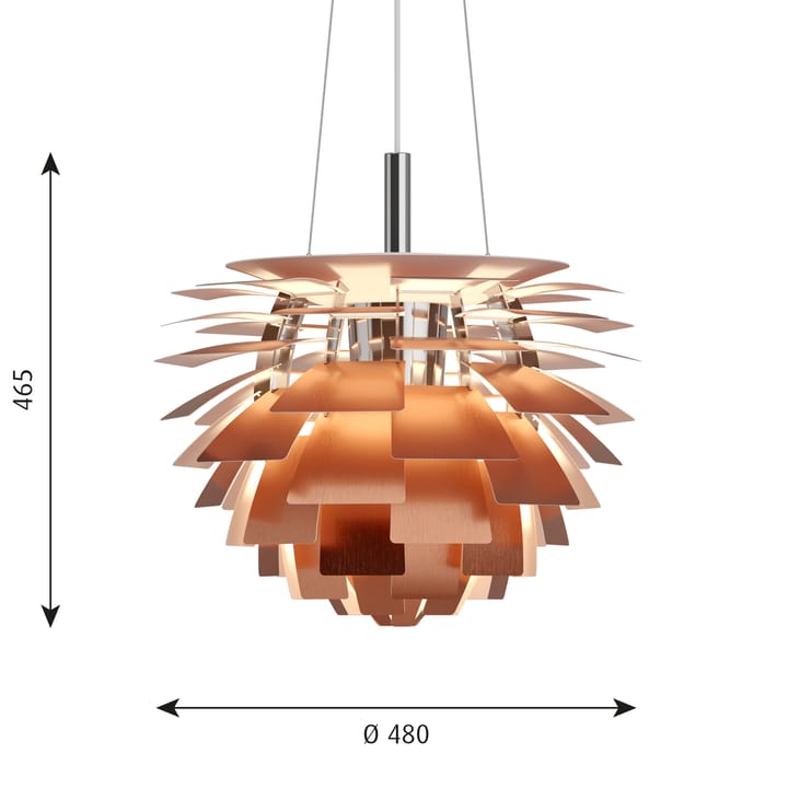 Lampa wisząca PH Artichoke Ø48 cm - Miedź - Louis Poulsen