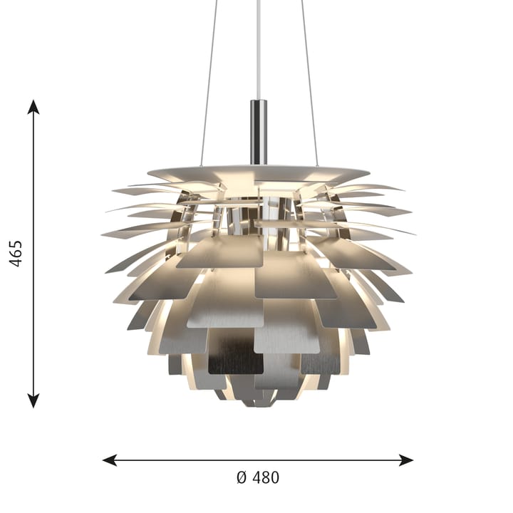 Lampa wisząca PH Artichoke Ø48 cm - Stal nierdzewna - Louis Poulsen