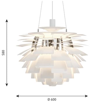 Lampa wisząca PH Artichoke Ø60 cm - Biały - Louis Poulsen