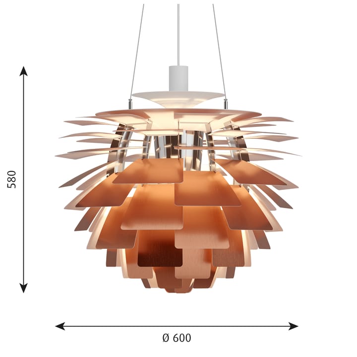 Lampa wisząca PH Artichoke Ø60 cm - Miedź - Louis Poulsen