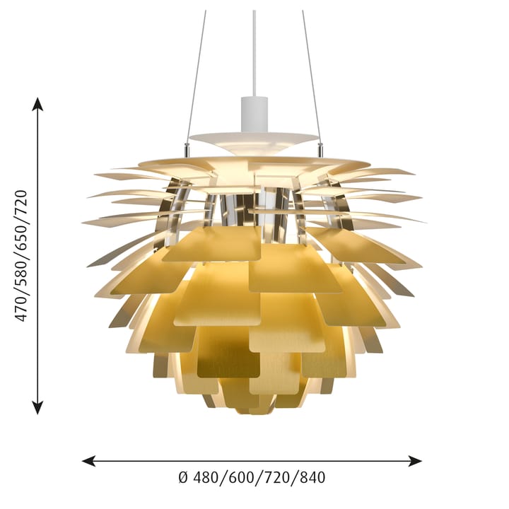 Lampa wisząca PH Artichoke Ø60 cm - Mosiądz - Louis Poulsen