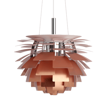 Lampa wisząca PH Artichoke E27 5,5 m kablem - Miedź, Ø72 cm - Louis Poulsen