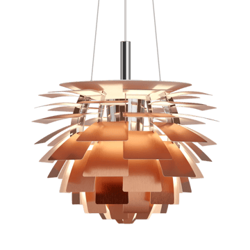 Lampa wisząca PH Artichoke E27 5,5 m kablem - Miedź, Ø72 cm - Louis Poulsen