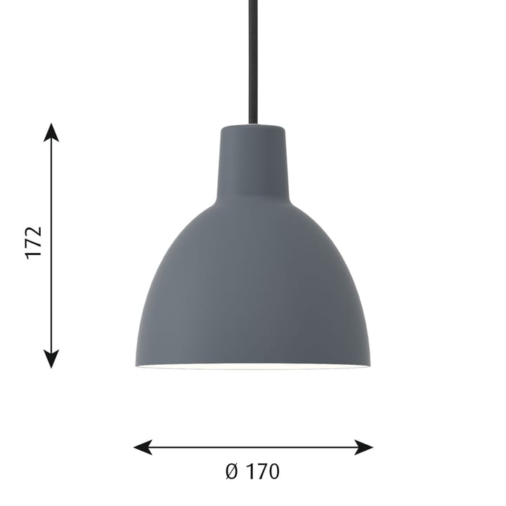 Lampa wisząca Toldbod 170 - Niebiesko-szary - Louis Poulsen