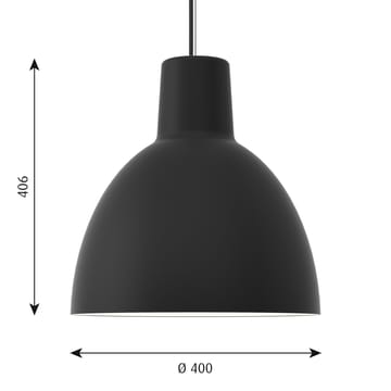 Lampa wisząca Toldbod 400 - Czarny - Louis Poulsen