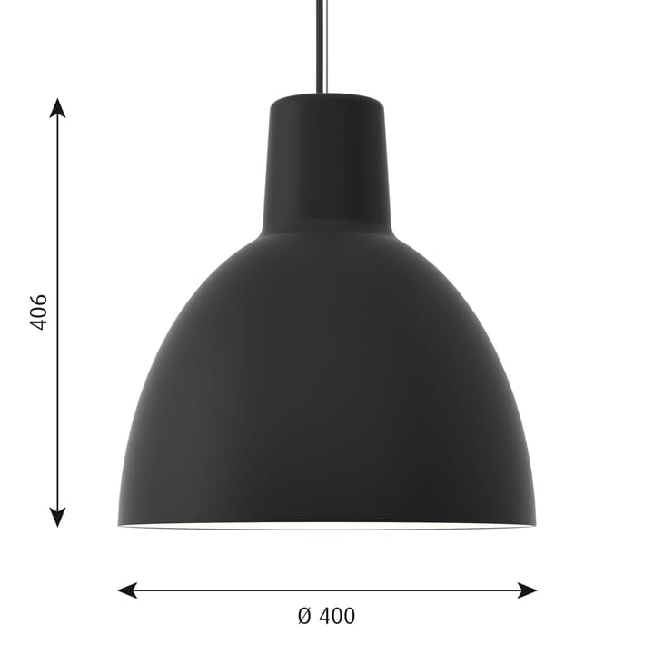 Lampa wisząca Toldbod 400 - Czarny - Louis Poulsen