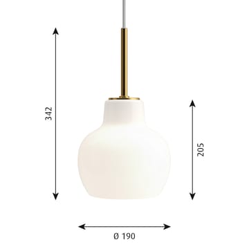 Lampa wisząca VL Ring Crown 1 - Mosiądz-szkło opalowe - Louis Poulsen