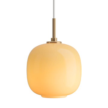 Lampa wisząca VL45 Radiohus Ø17,5 cm - Brass-amber glass - Louis Poulsen