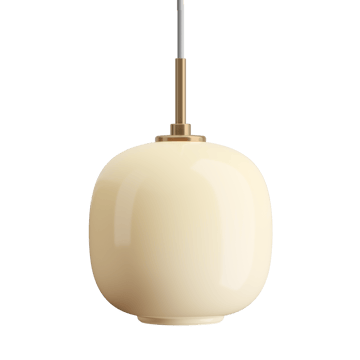 Lampa wisząca VL45 Radiohus Ø17,5 cm - Brass-pale yellow glass - Louis Poulsen