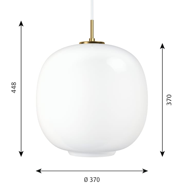 Lampa wisząca VL45 Radiohus Ø37 cm, Białe szkło opalowe Louis Poulsen