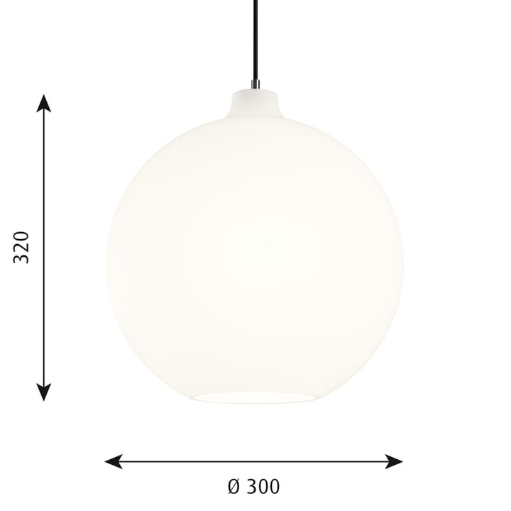 Lampa wisząca Wohlert Ø30 cm, Białe szkło opalowe Louis Poulsen