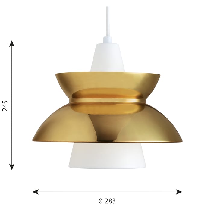 Metalowa lampa wisząca Doo-Wop - Polerowany mosiądz - Louis Poulsen