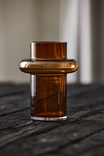 Tube wazon szkło 20 cm - Amber - Lyngby Glas