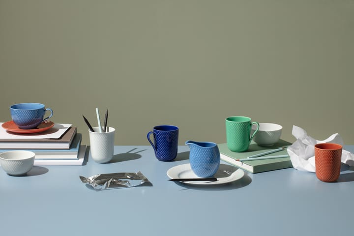 Kubek Rhombe z uchwytem 33 cl, Żółty Lyngby Porcelæn