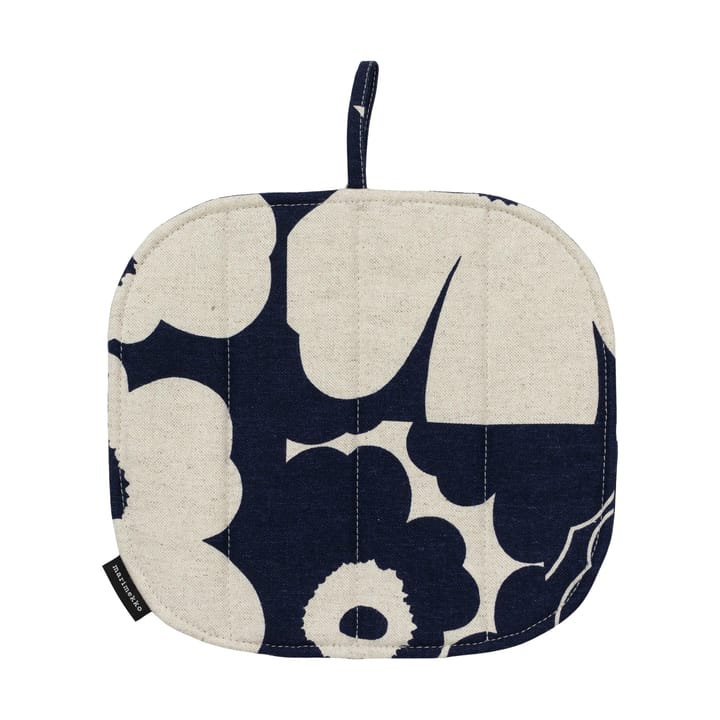 Łapka kuchenna Unikko Kollaasi 21,5x21,5 cm - Linen-dark navy - Marimekko