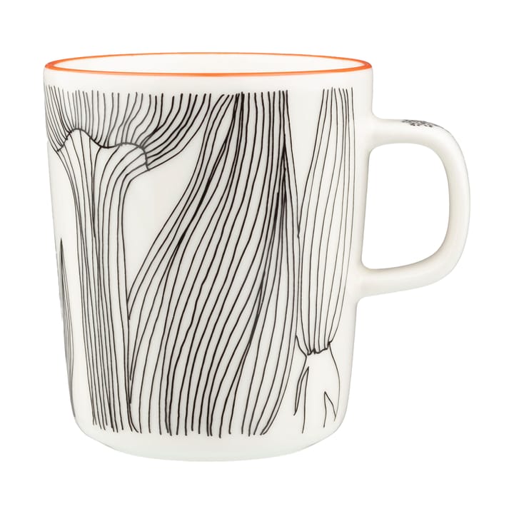 Kubek Kukat Puhkeavat 25 cl - White-black-orange - Marimekko