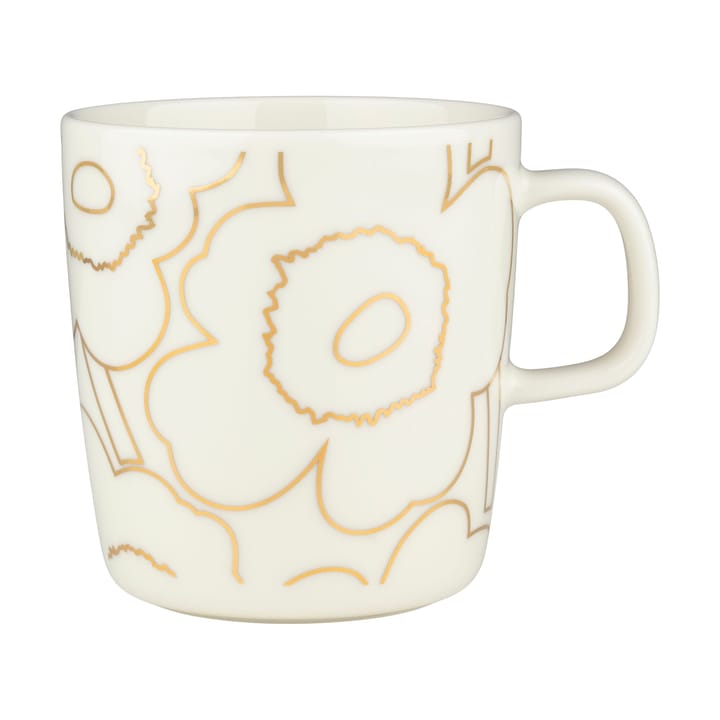 Kubek Piirto Unikko 4 dl - White-gold - Marimekko