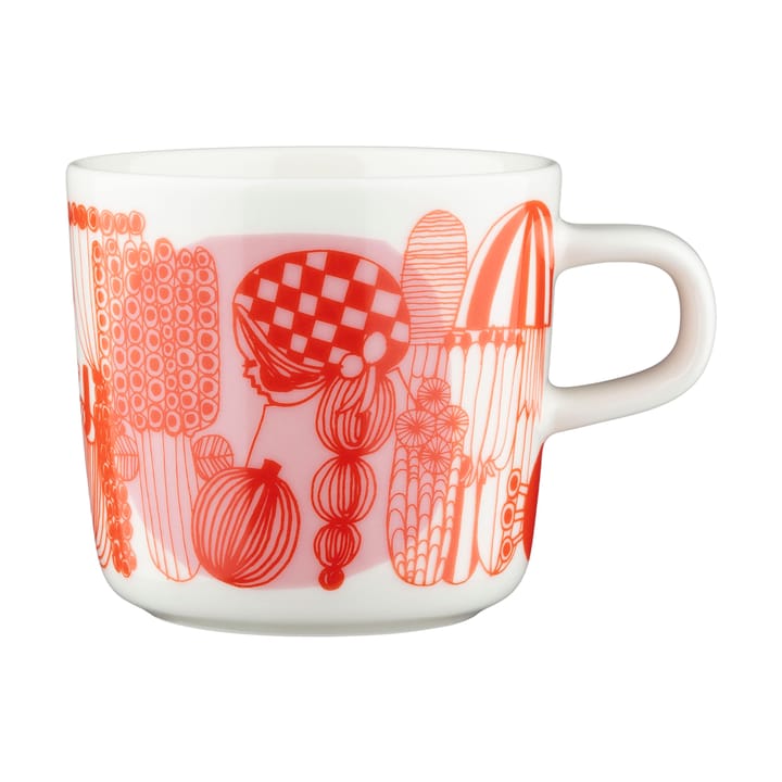 Kubek Siirtolapuutarha 20 cl - White-orange-light pink - Marimekko