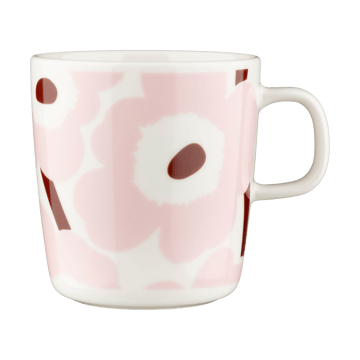 Kubek Unikko 400 ml - White-light pink-chestnut - Marimekko