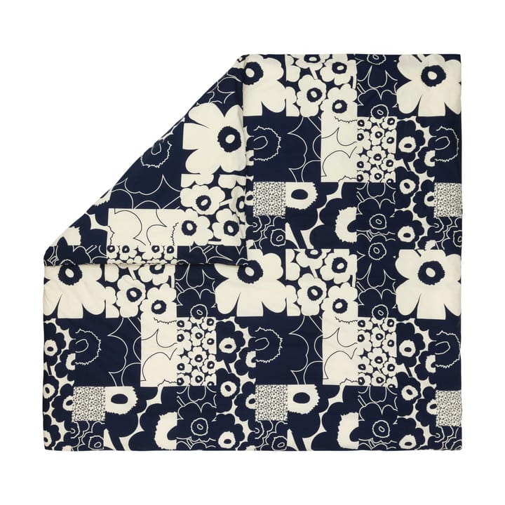 Poszewka na kołdrę Unikko Kollaasi 240x220 cm - Off-white-dark blue - Marimekko