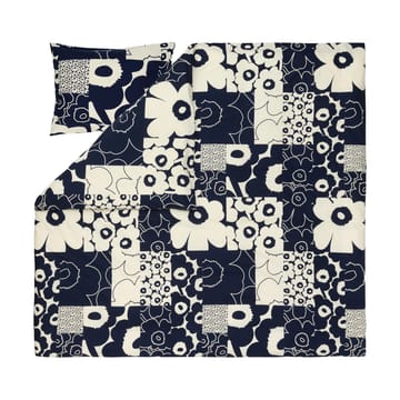 Poszewka na kołdrę Unikko Kollaasi 240x220 cm - Off-white-dark blue - Marimekko