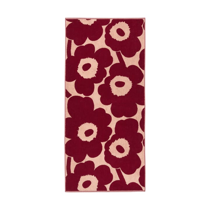 Ręcznik kąpielowy Unikko 70x150 cm, Pink-dark cherry Marimekko