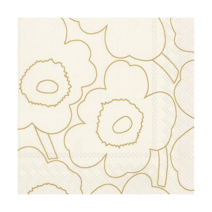 Serwetki Piirto Unikko 33x33 cm 20 szt. - Gold - Marimekko