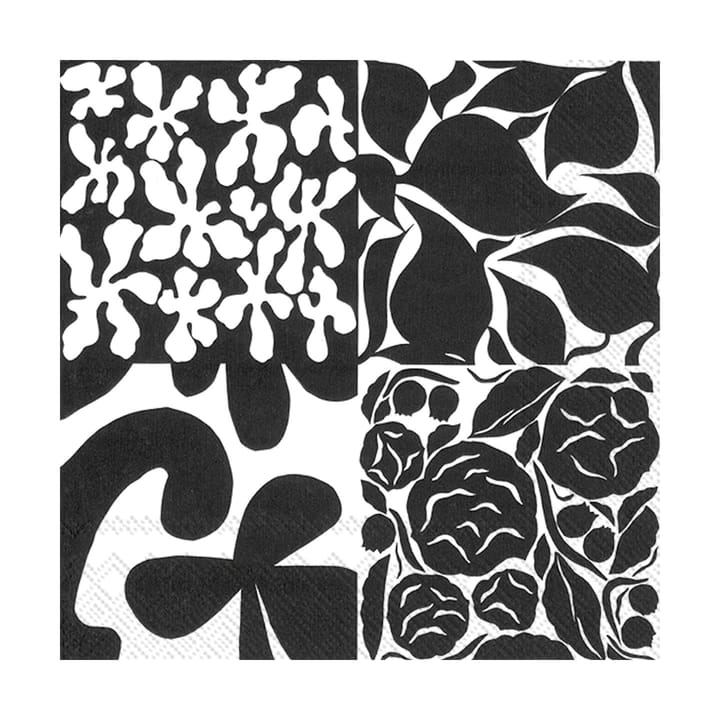 Serwetki Ruudut 33x33 cm 20 szt. - Black - Marimekko