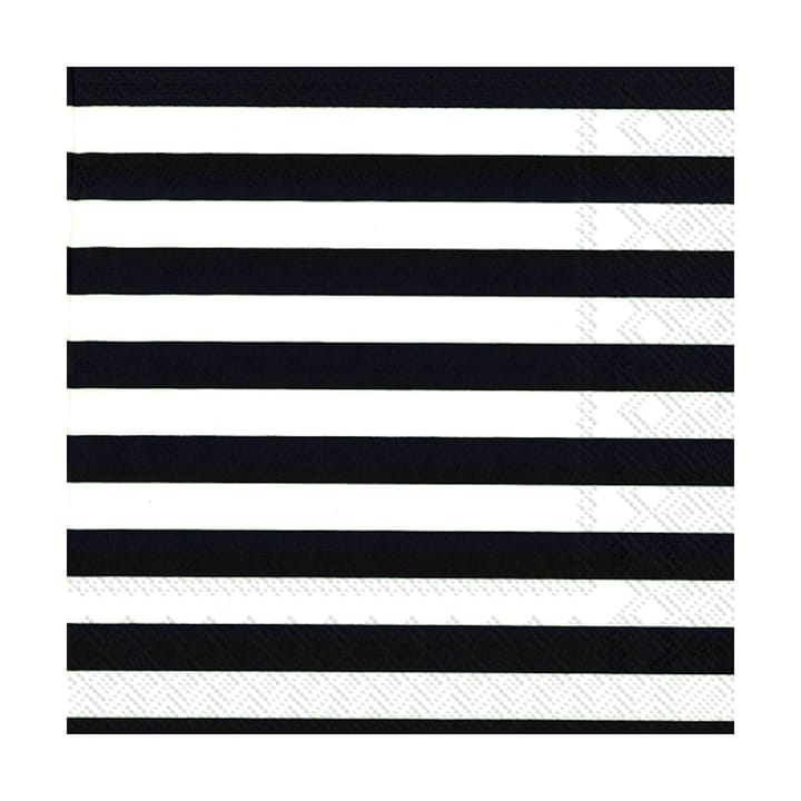 Serwetki Tasaraita 33x33 cm, 20 szt. - Black - Marimekko