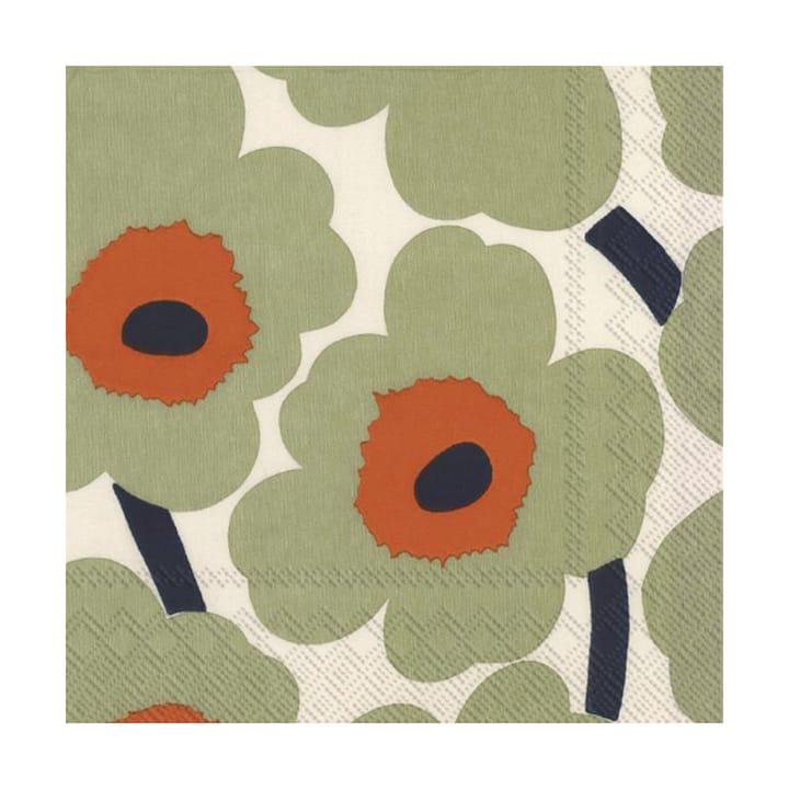 Serwetki Unikko 33x33 cm, 20 szt - Cream-orange - Marimekko