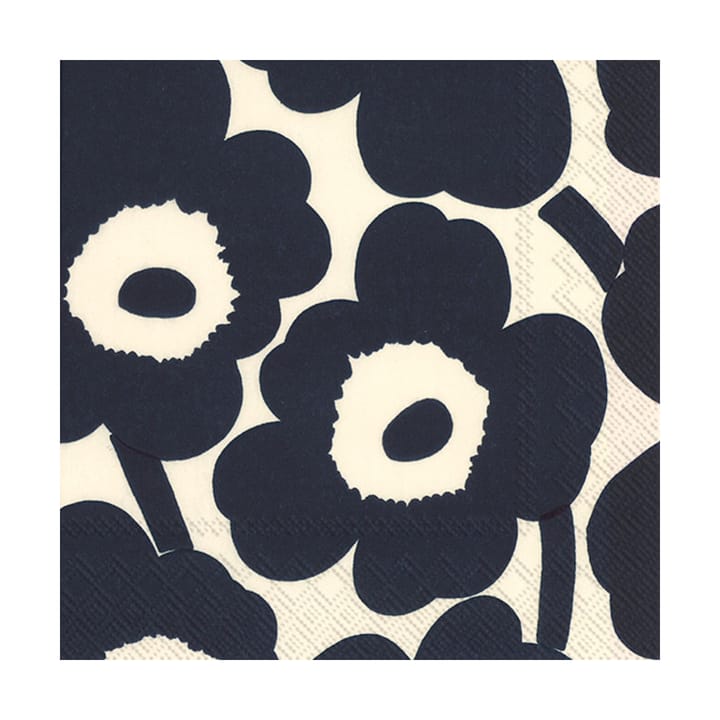 Serwetki Unikko 33x33 cm, 20 szt, Dark blue Marimekko