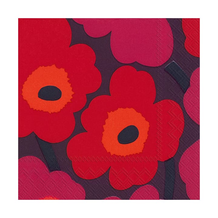 Serwetki Unikko 33x33 cm, 20 szt, Mauve Marimekko