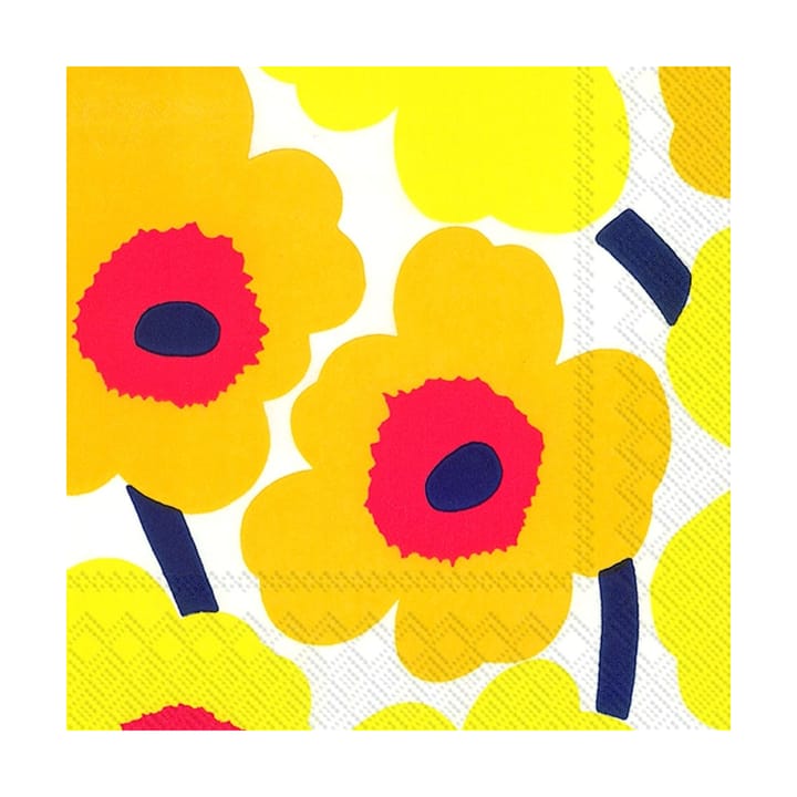 Serwetki Unikko 33x33 cm, 20 szt, Mörk gul Marimekko