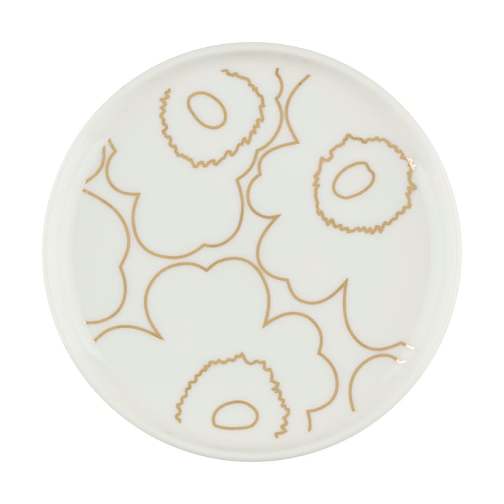 Talerz Piirto Unikko Ø13,5 cm - White-gold - Marimekko