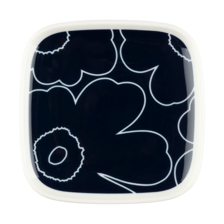 Talerzyk Piirto Unikko 10x10 cm - White-dark blue - Marimekko