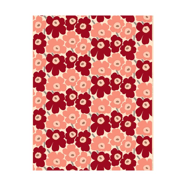 Tkanina bawełniana Pieni Unikko, Cotton-dark cherry-rosa Marimekko